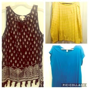 3 Loft XL tops